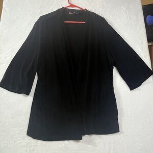 Chico’s Travelers Women's Black Open Front Size 3 XL Slinky Knit Pack Lagenlook